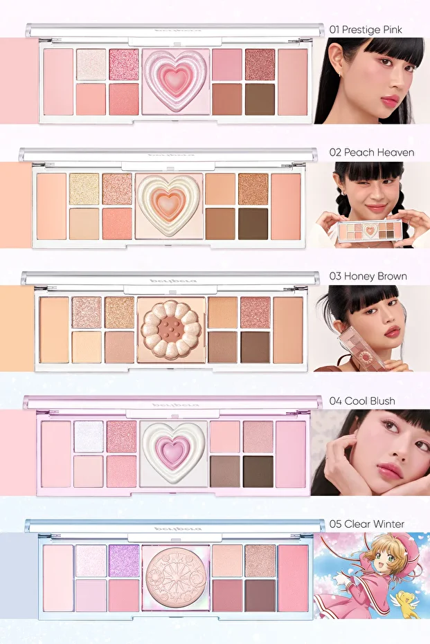 Multifunctional Makeup Palette Peripera All Take Mood Like Palette (02 Peach Heaven) (Peritage) - 6