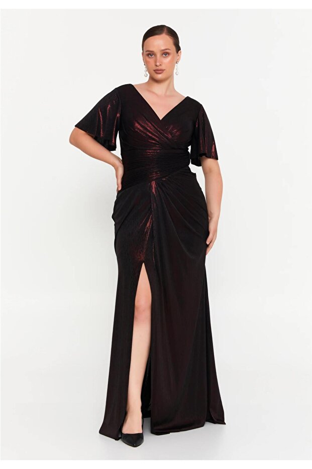 6036SIM LAME SİMLİ ELBİSE - 1