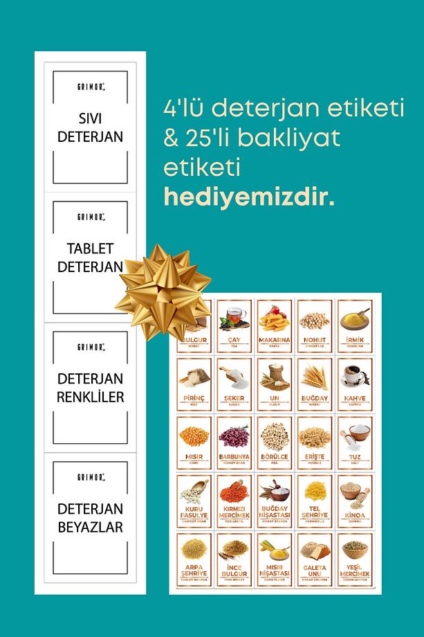 1 Adet Sızdırmaz Depolama Sıvı Toz Deterjan Erzak Saklama Kutusu- Ölçekli Deterjan Kutusu 2300 ml - 5