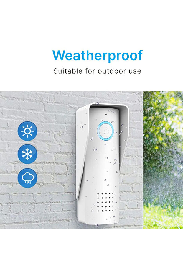 جرس باب لاسلكي ذكي مزود بنظام اتصال داخلي بتقنية الطاقة الحركية - 4