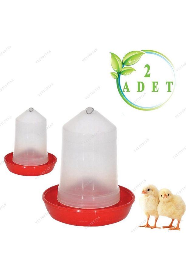 2 Adet Civciv Başlangıç Suluğu Askılı Suluk 750 ml Kaz Ördek Güvercin Salma Keklik Hint Horozu Süs - 3