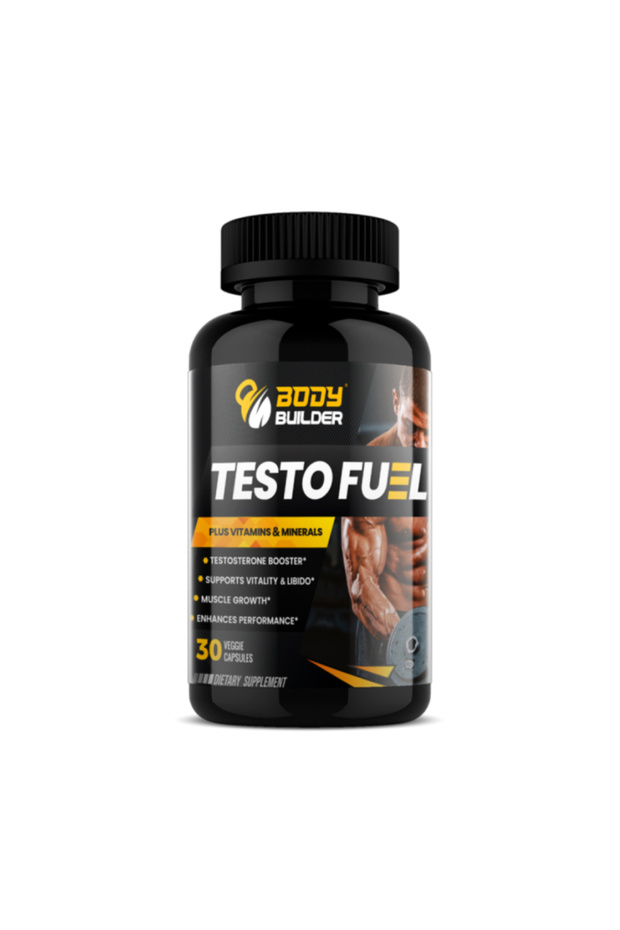 Testo Fuel, 30 Veggie Capsules, Testosterone Booster, Supports Vitality & Libido - 1