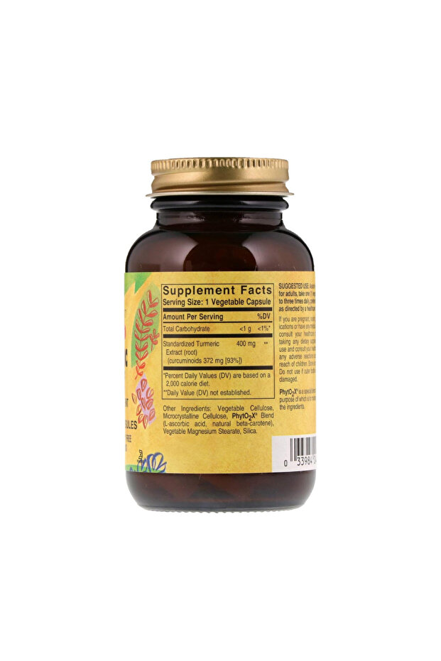 Standardized Turmeric Root Extract, 60 Vegetable Capsules, An Antioxidant - 2