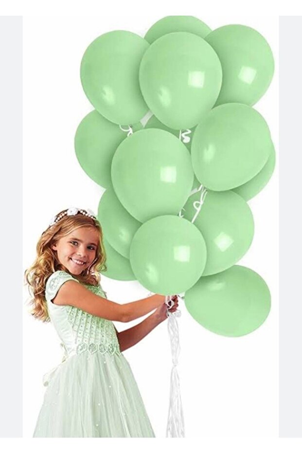 Macaron Balloon 12" Inch Green Color 10 Pieces