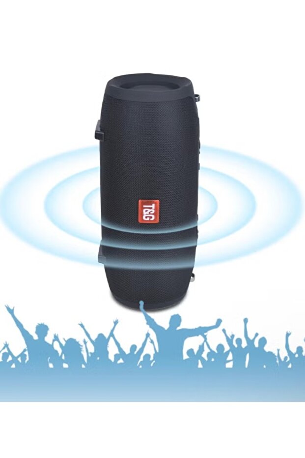 Wireless Bluetooth Speaker With Mic Black مكبر صوت بلوتوث لاسلكي مع ميكروفون أسود - 5