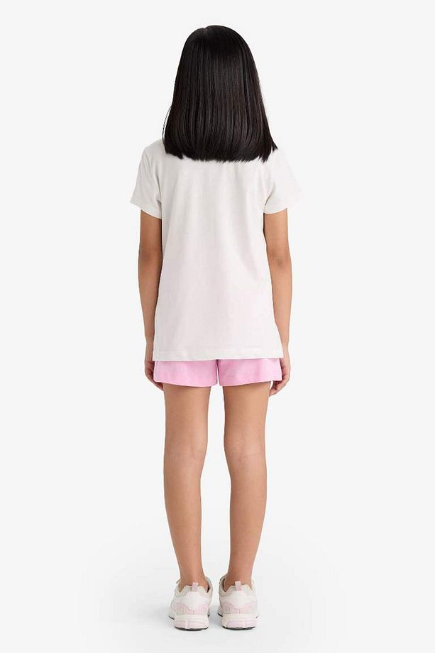 Kız Çocuk Pijama Takımı Baskılı Kısa Kollu Üst Beli Lastikli Şort E0665A825HS - 5