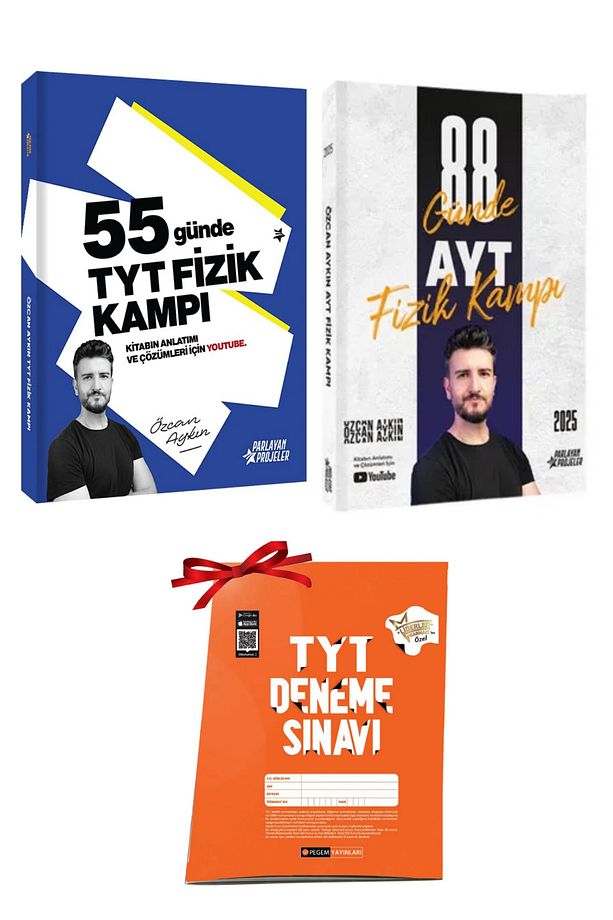 Özcan Aykın 2026 55 Günde Tyt 88 Günde Ayt Fizik Kampı Video Ders Takip Kitabı & Tyt Deneme - 1