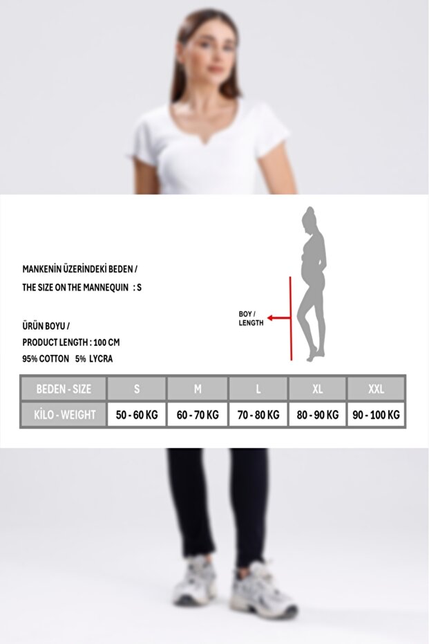 Fekete kismama leggings - állítható derék - 7