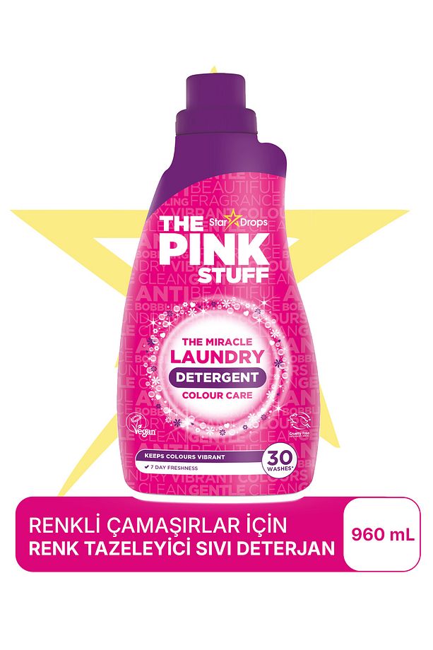 RENKLİ ÇAMAŞIRLAR İÇİN SIVI DETERJAN/ CANLI RENKLER/ 7 Gün Tazelik/ 30 Yıkama /960ml - 1