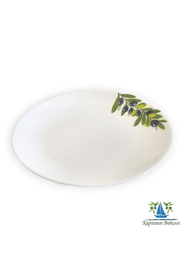 Zeytin Desenli Tabak 25 Cm Ve 21 Cm Cap 2+2 Toplam 4 Adet - 4