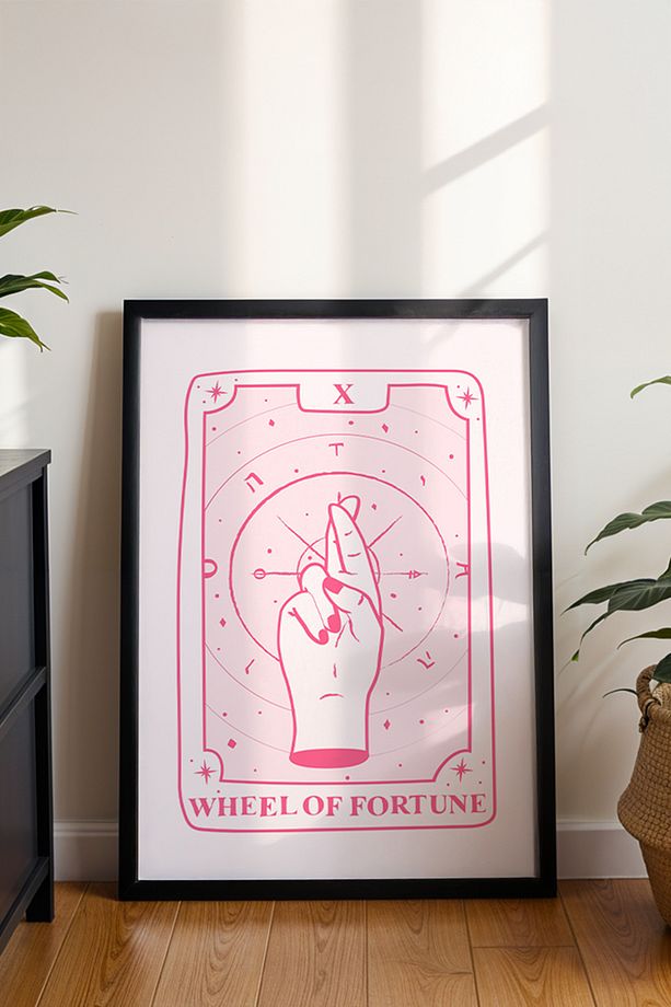 Minimal Tarot Duvar Posteri - Şans, Kader ve Ruhani Enerji Duvar Dekoru - Çerçevesiz Baskı - 3