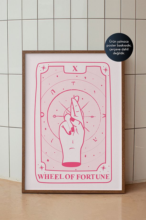 Minimal Tarot Duvar Posteri - Şans, Kader ve Ruhani Enerji Duvar Dekoru - Çerçevesiz Baskı - 1