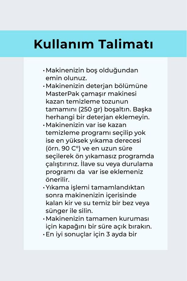 Çamaşır Makinesi Kazan Temizleme Tozu 1 Adet 250 gr - 3