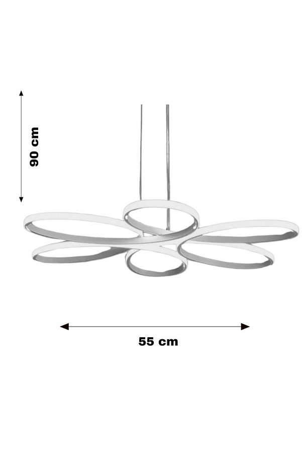 Nipul Eskitme Sarkıt Modern Ultra Süper 3 Renk Işıklı Ledli Avize - 2
