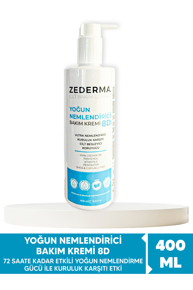 Intensive Moisturizing Skin Care Cream 8D 400ml. Effective for up to 72 Hours