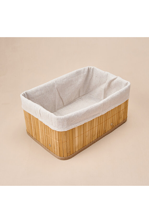 Bambu 3'lü Organizer Sepet - Bej - 4