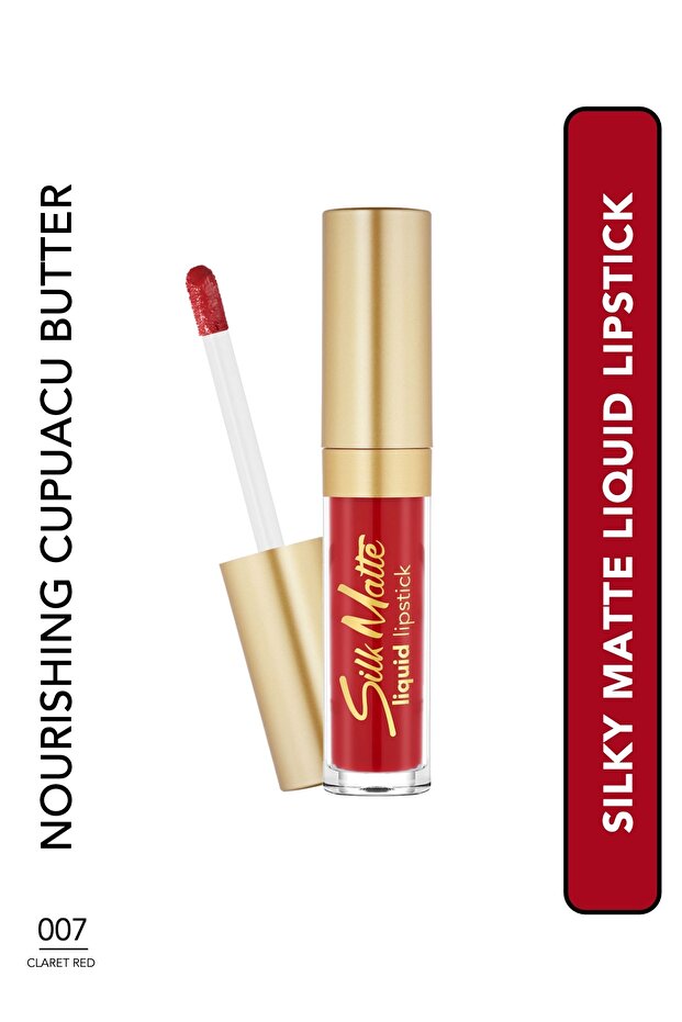 أحمر شفاه سائل غير لامع حريري 007 أحمر كلاريت - 1