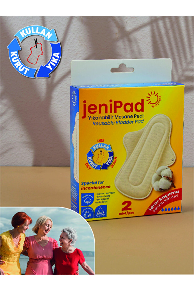 JeniPad W.Beside Ultra Emici Yıkanabilir Kadın Mesane Pedi 2 Adet
