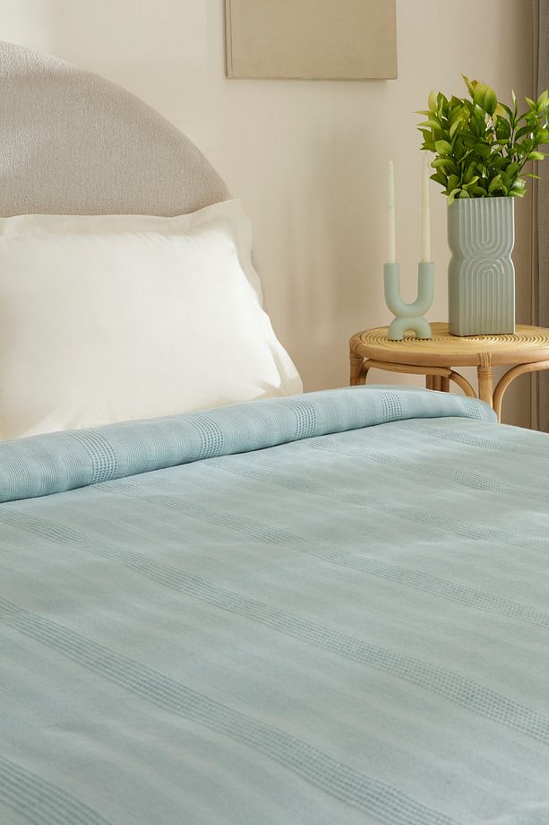 Layna Ecocell Çift Kişilik Tek Pike Mavi - 4
