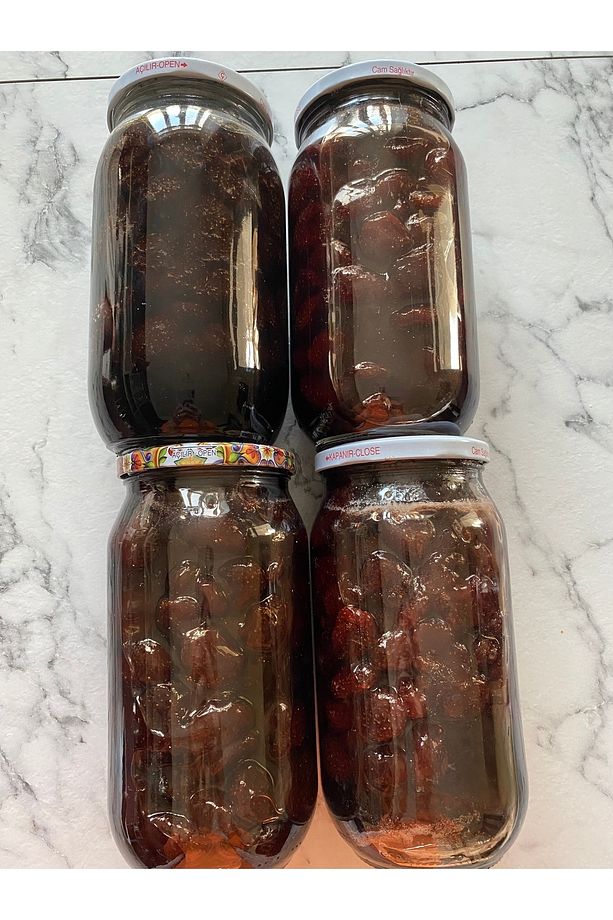 Çilek reçeli (Ev Yapımı) 1 Lt şişe - 4