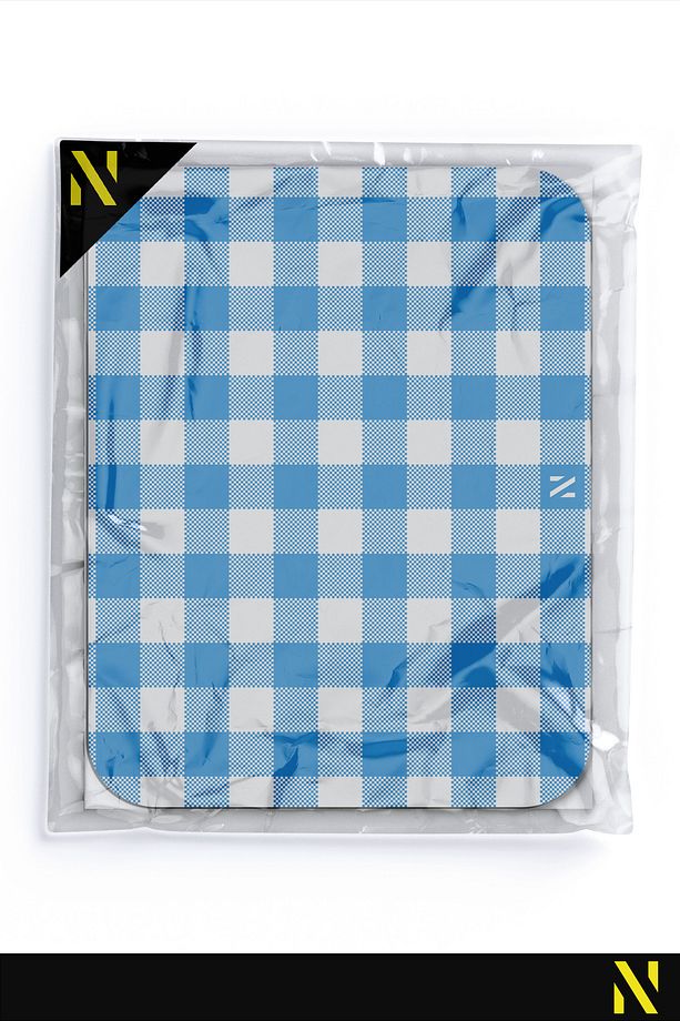 Mavi Ekose Pötikare Desenli Ergonomik Mouse Pad Kaymaz Taban Ev Ve Ofis Kullanımı Mousepad - 7