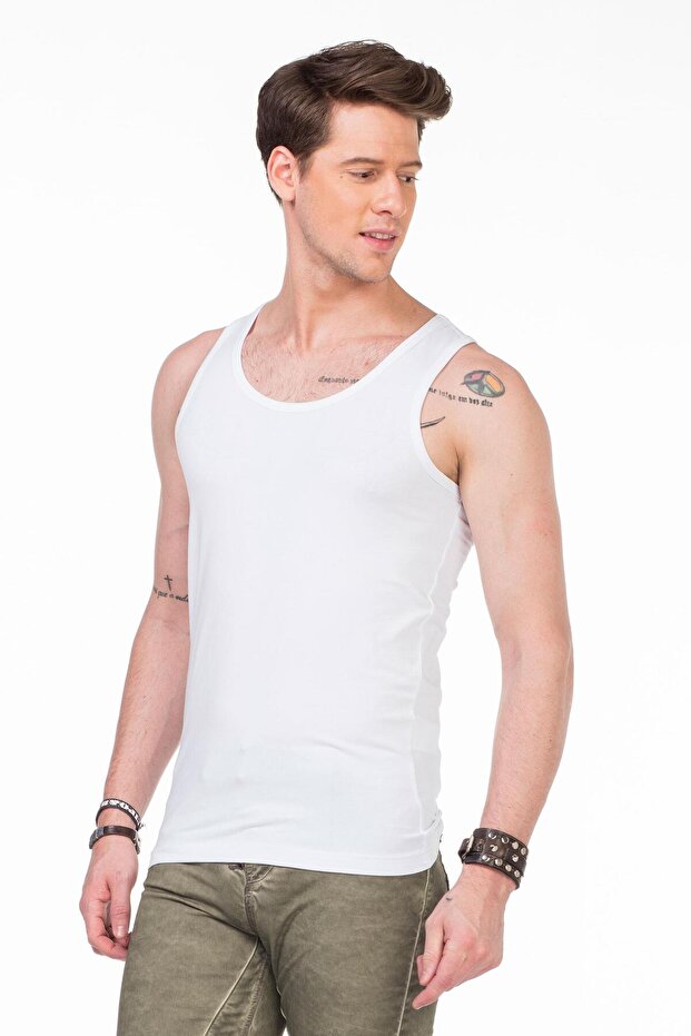 Cu107 Wide Collar Men's Undershirt