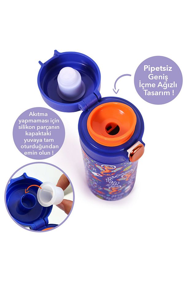 Milk&Moo Çelik Çocuk Matarası Ponix 420 ml - 2