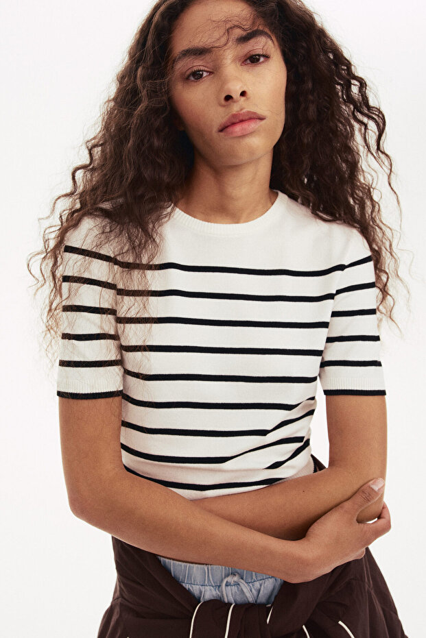 İnce Triko Tişört - 2