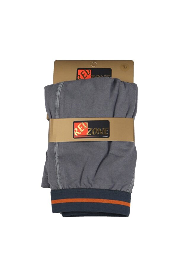 بوكسر رجالي كبير الحجم من الليكرا باللون الرمادي 3xl-10xl