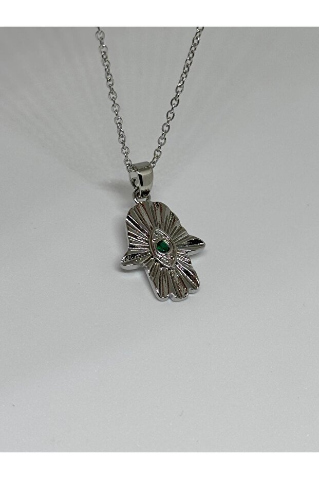 Çelik Fatma Ana Eli Hamsa Kolye - 2