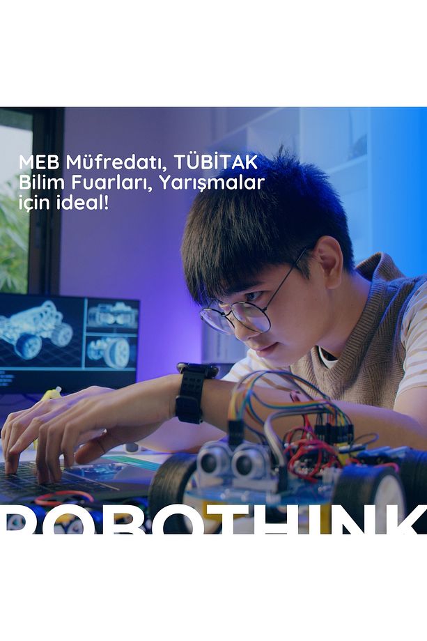 Arduino Temelli 4 Teker Robot Araba Kodlama Seti 4wd-wifi (KUTULU VE YAPAY ZEKA DESTEKLİ) - 7