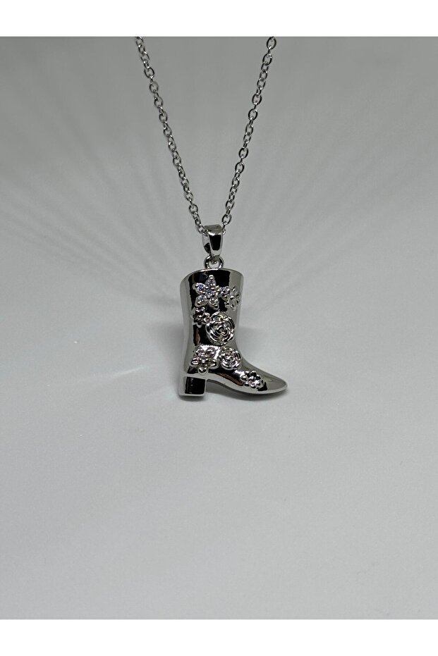 Çelik Kovboy Çizme Kolye - 1