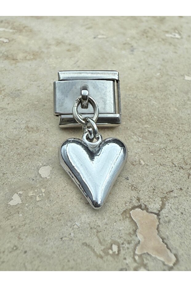 Heart Italian Bracelet Steel Charm