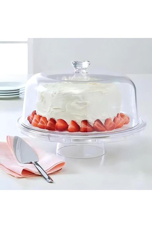 طبق تقديم الكيك والمعجنات والبسكويت 6 في 1، طبق معجنات، حامل كيك 30.7×30.7×16.5 سم - 6