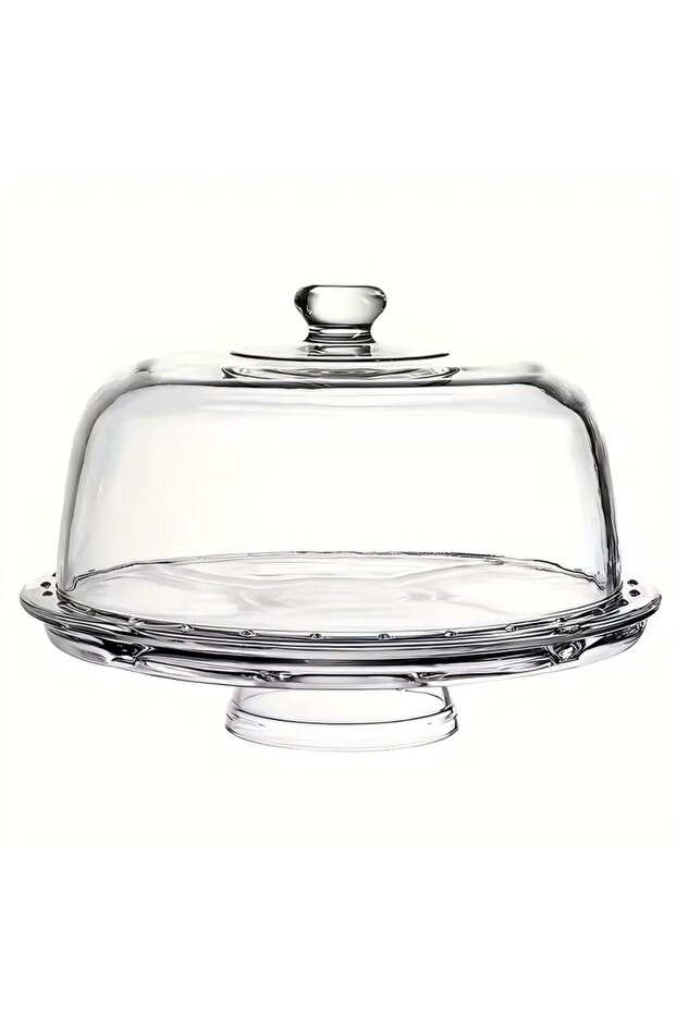 طبق تقديم الكيك والمعجنات والبسكويت 6 في 1، طبق معجنات، حامل كيك 30.7×30.7×16.5 سم - 1