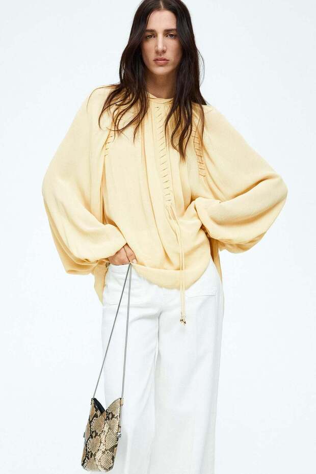 Oversized chiffon blouse - 7