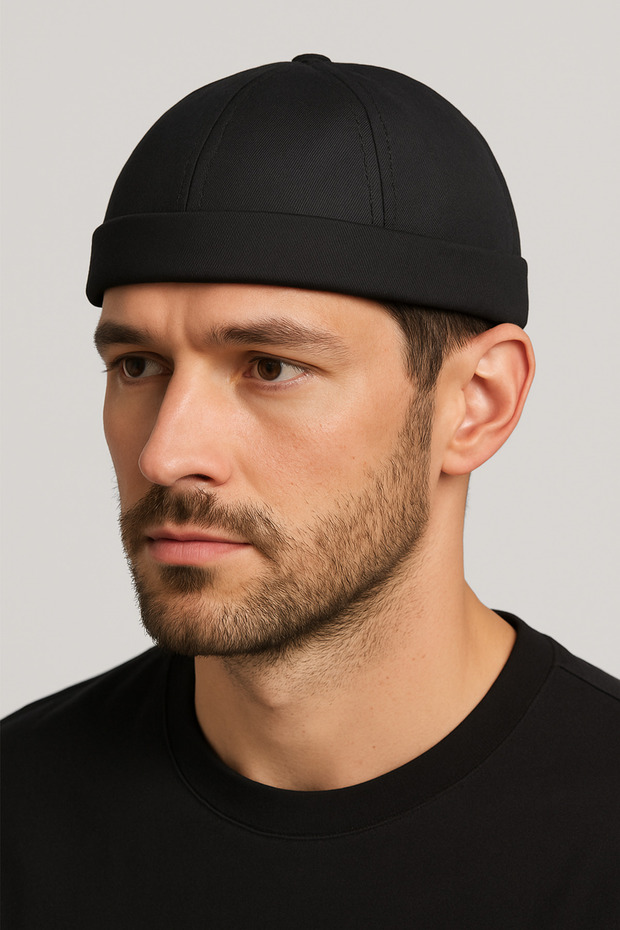 %100 PAMUK DOCKER SİPERSİZ ŞAPKA - 1