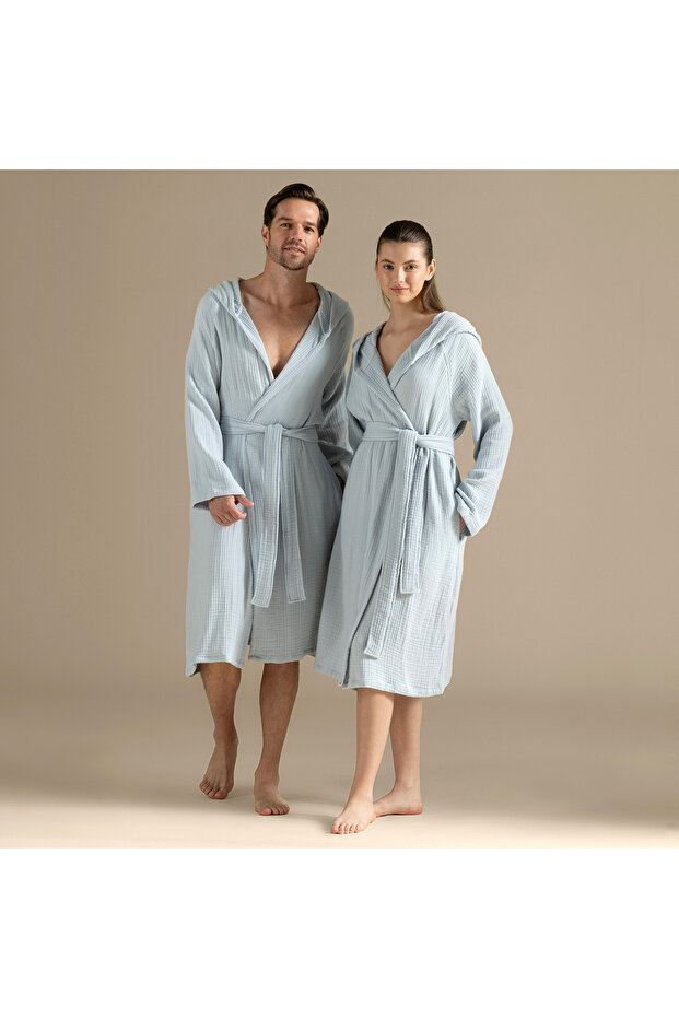 Armın Bamboo Unisex Bathrobe Pearl Blue