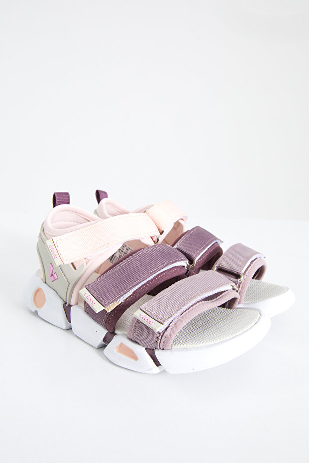 Gorbi Basic sandale za devojčice u puder boji - 2