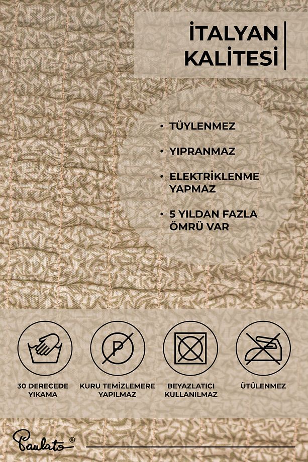 Lastikli Esnek Ve Yıkanabilir Tek Kişilik Koltuk Örtüsü Koltuk Kılıfı - Bej - 3