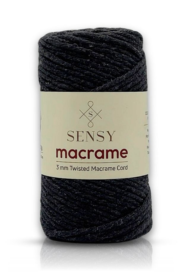 Premium Taranan Makrome Makrame Hobi Ipi Koyu Gri - 1