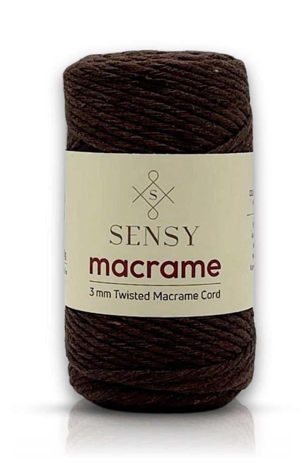 Premium Taranan Makrome Makrame Hobi Ipi Acı Kahve - 1