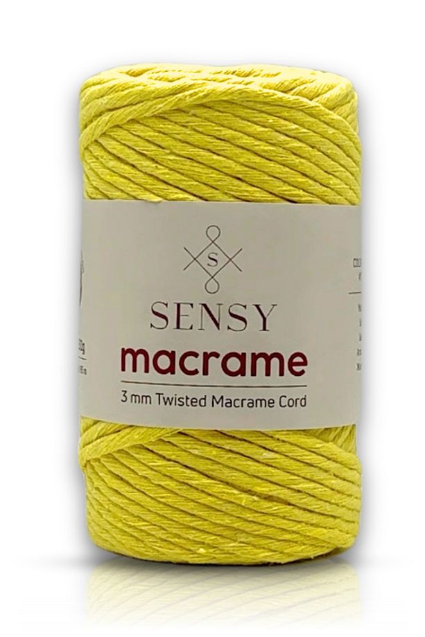 Premium Taranan Makrome Makrame Hobi Ipi Açık Sarı - 1