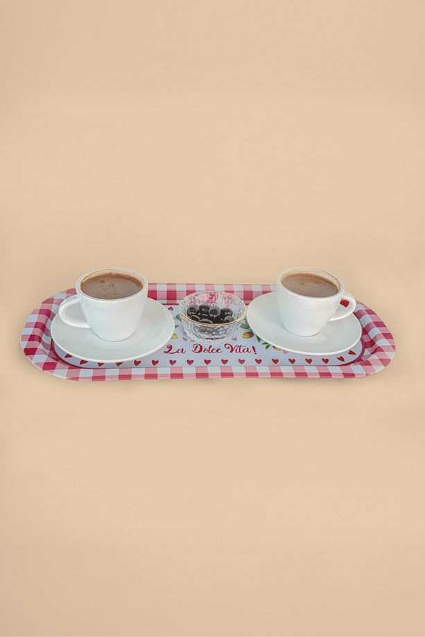 Home 2'li Oval Sunumluk Dolce Vita Tepsi - Kırmızı - 2