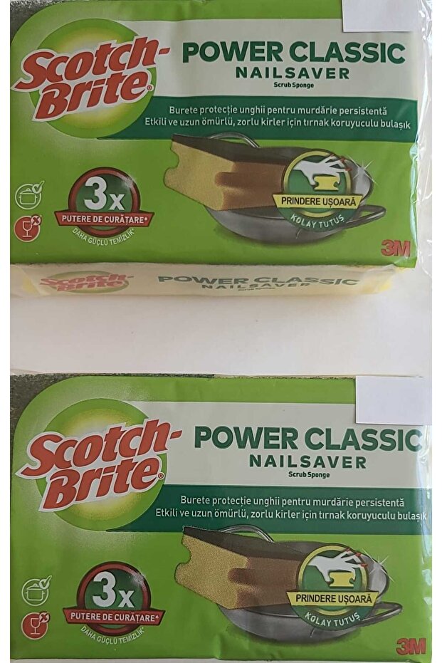 Power Classic Dish Sponge Green Classic Nail Protector Pack of 8