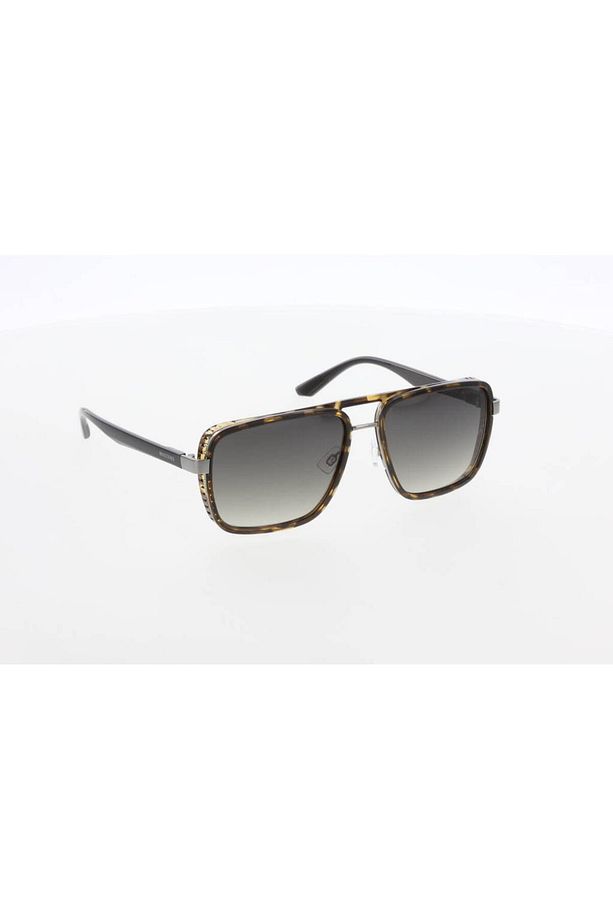 MU2455 COL.2 57 16 141 SAP KISMI SİYAH ÇERÇEVE LEOPAR KAHVE DESENLİ CAM RENK YEŞİL DEGRADE U - 3