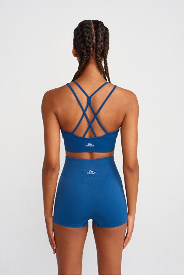 Thin Strap Sports Bra Indigo - 1