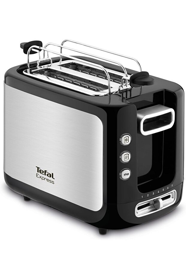 Tefal Toaster, Express Browning / Toasting, 2 Slots, Stainless Steel, TT365027, Multi Color