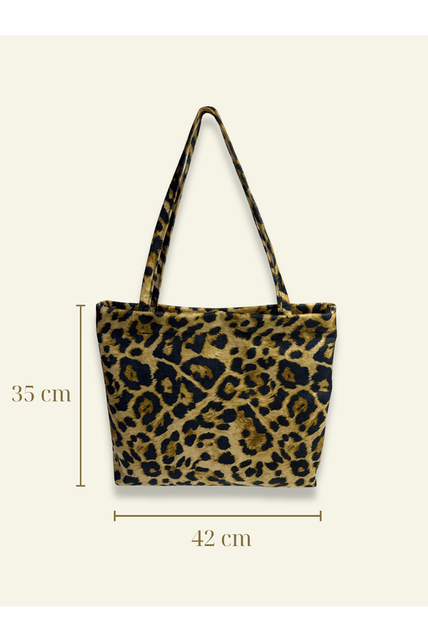 حقيبة كبيرة الحجم بنمط الفهد - 5