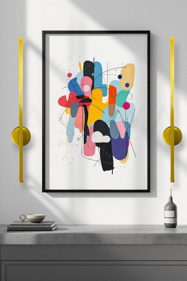 Modern Dekoratif Pilli Luxury Tasarım Gold Led Duvar Aplik 70 Cm - 2
